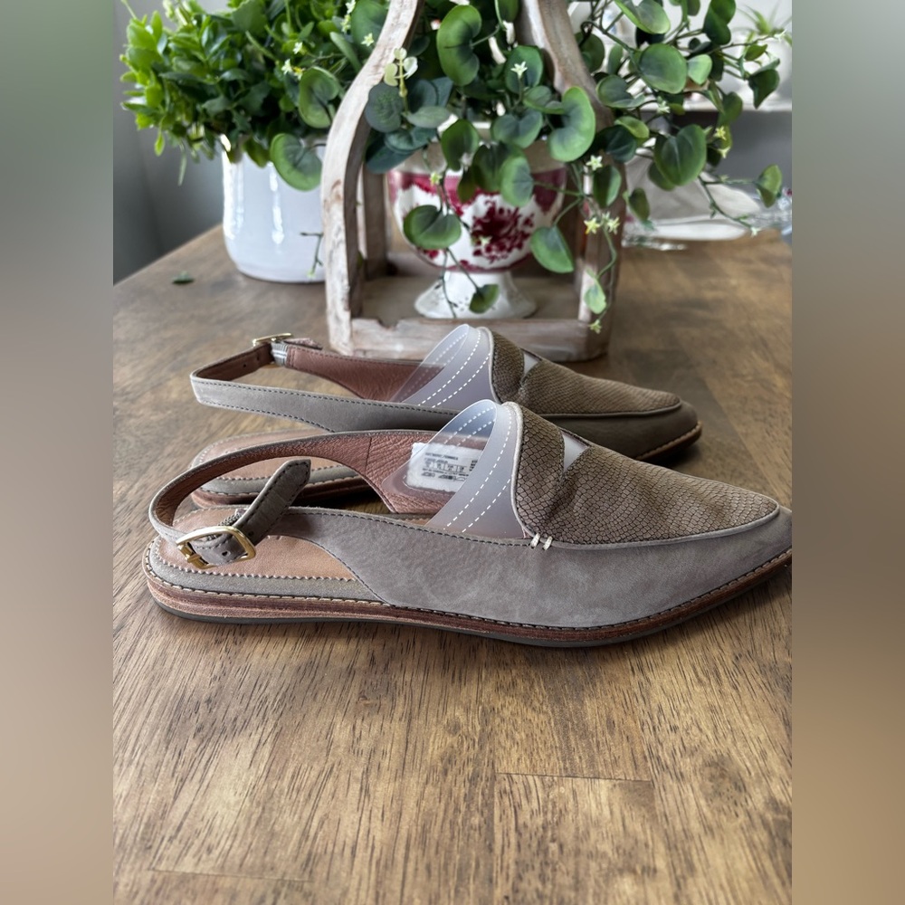 Sperry Taupe & Brown Slingback Loafers - Picture 4 of 8